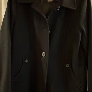 Women’s gently used black peacoat